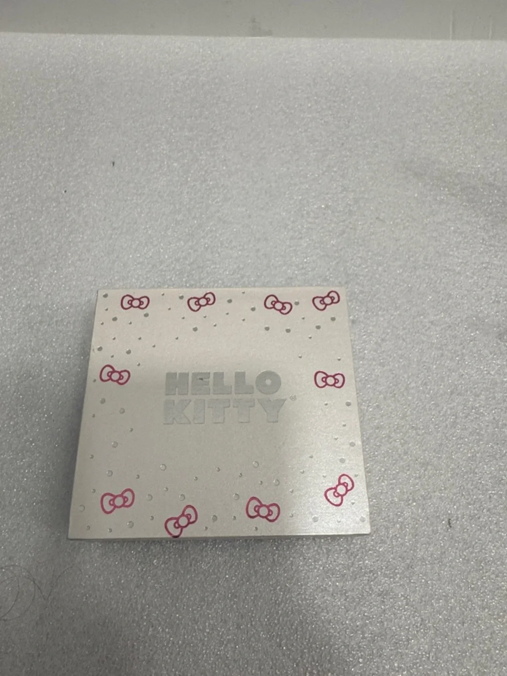 Hello Kitty Silver Pendant Necklace with Pink Bow Accent NIB